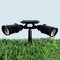 LED-Solar-Außen-Garten-Leuchte-Lampe-Spots WALT, Kunststoff 17-29 cm, 2 Strahler D: 6 cm à 7 LEDs IP44 Baum-Hauswand-Strahler