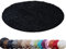 HomebyHome Teppich Rund Hochflor 200 cm Rund - Shaggy Runder Teppich Wohnzimmer Anthrazit Extra Weich und Flauschig - Waschbarer Langflor Teppiche für Schlafzimmer, Küche, Flur - Carpet, Halı, Kilim
