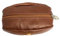 LOLUNA® Porte-Monnaie Forme Grain café Robuste - 2 côtés Zip - 1 Anneau Clé - en Cuir Vachette épais Souple Plusieurs Couleur - Camel foncé