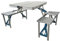 SVITA Camping Set Sitzgruppe Picknick Sitzgarnitur Campingtisch Campingmöbel Angel-Möbel Alu (integrierte Hocker)