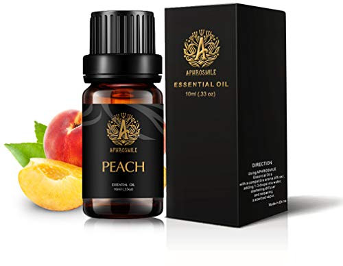 Aromatherapie Pfirsich ätherisches Öl für Diffusor, 10ml 100% Pfirsich ätherisches Öl für Luftbefeuchter, Haut & Haarpflege, Therapeutische Grade Pfirsich ätherisches Öl für zu Hause, Massage