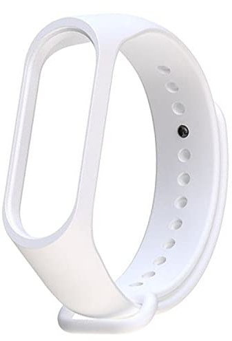 CABLEPELADO Bracelet de rechange imperméable en silicone pour Xiaomi Mi Band 4 et Xiaomi Mi Band 3, blanc, Résistant, imperméable, doux