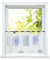 ESLIR Scheibengardine modern Bistrogardine Küche Gardinen Transparent Vorhänge mit Schlaufen Kurzgardine Voile Kreis Muster Blau HxB 45x90cm 1 Stück