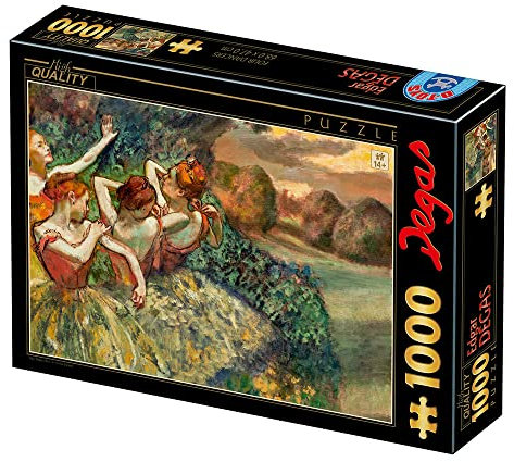 D-TOYS 77677 Puzzle 1000 Edgar Degas_Four Dancers, Multicolored