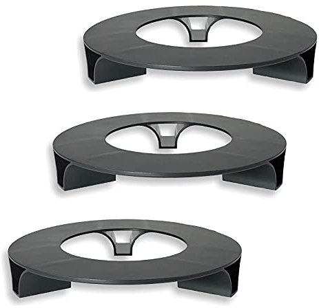 terraced® - 3er Set - Untersetzer Blumentopf – Recycling Material - Made in Germany - Parent (Schwarz)