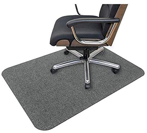 Office Chair Mat for Hardwood Floor, 140 x 90 cm Desk Chair Mats for Carpet, Non-slip Computer Chair Mat for Hard Floor, Carpet Protector Chair Mats for Home, Office Rolling Chair (Dark Grey)