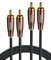 UGREEN Cable 2 RCA Macho Dobles HiFi Sonido de Audio Estéreo Algodón Trenzado Compatible con Subwoofer, Amplificador, Home Cinema, TV, Reproductor de CD/DVD, Mixer, 5 Metros