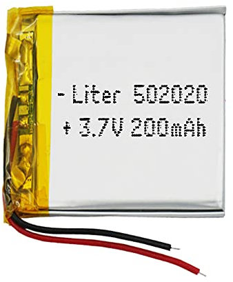 Batterie 502020 LiPo 3.7V 200mAh 0.74Wh 1S 5C Liter Energy Battery pour l'électronique Rechargeable Téléphone Portable Smartwatch GPS - Ne Convient Pas à la Radiocommande 23x20x5mm (200mAh|502020)