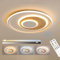 FitzMia LED Deckenleuchte, Deckenlampe mit Holz, Deckenlampen Dimmbar mit Fernbedienung, Moderne Runde Holz Deckenlampe für Schlafzimmer Kinderzimmer Wohnzimmer Küche, 24W 2400LM Φ40cm
