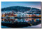 daazoo Leinwandbild Bergen | 120x80 cm Querformat | Bild auf Leinwand | Norwegen Märchen Stadt | Wandbild Deko Dekoration Home | modern elegant | Wohnzimmer Schlafzimmer Büro Kinderzimmer XXL groß