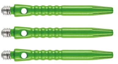 RED DRAGON Hip-Grip Mittelgrüne Dartschäfte aus Aluminium (Schaft) - 2 Sätze pro Packung (insgesamt 6 Stiele)