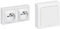 Legrand 097627 Double Prise de Courant avec Terre Appareillage Saillie, Horizontal, Blanc & 097624 Boîte de Dérivation et Sortie de Câble, Appareillage Saillie, Blanc