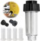 behone Wasserfilter Gartenschlauch Wasserfilter für Hochdruckreiniger mit 4 Filtereinsatz + 2 Schnelladapter,für Hochdruckreiniger Wohnmobil Gartenpumpe Gartenbewässerung