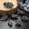 Würfelset for Dungeons and Dragons, DND Würfel 7 Pcs, ZHOORQI D&D Polyedrische Würfel Set Metall für Rollenspiele, The Arcanum Dice Set for Table Games (GZ-Red)