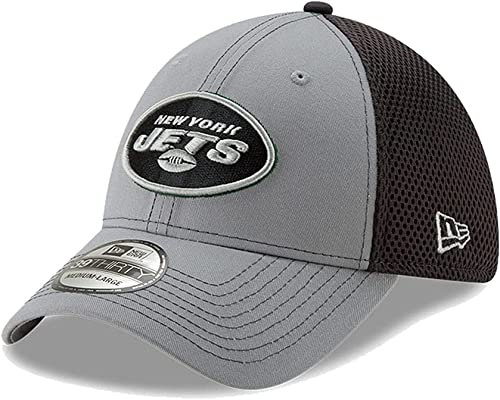 New Era NFL Grayed Out Neo 39Thirty Stretch Flex Fit Hat Cap (as1, Alpha, M, L, New York Giants), GRAU, M-L