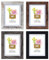 EXYGLO 4er-Set Bilderrahmen 13x18 cm mit Passepartout oder 15x20 cm ohne Passepartout, Bauernhaus Holz Fotorahmen 18x13 cm - Horizontal oder Vertikal für Wand- oder Tischausstellung, Multi Farben