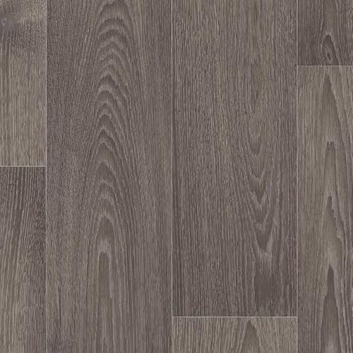 PVC Bodenbelag Meterware in Holzoptik dunkel | Vinylboden Meterware Eiche ideal für Wohnzimmer und Flur | Vinyl Rollenware in 300 cm Breite (3 m x 4 m)