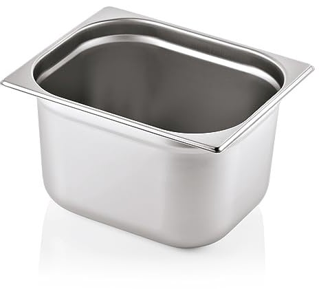Morleos GN 1/2 200 mm - 11,5 L Gastronormbehälter aus rostfreiem Edelstahl 325 x 265 mm | stapelbar & rostfreier GN Behälter | Gastronomie-, Event- & Catering Zubehör aus robusten 0,7 mm Stahl