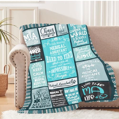 Medizinische Assistenten-Geschenke, medizinische Assistenten-Decken, 152,4 x 127 cm, medizinische Assistentenwoche, Wertschätzungsgeschenke, Ruhestandsgeschenk für medizinische Assistenten, weiche