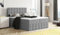 Moderne Boxspringbett MERA Premium Bett mit Bettkasten Ziernähten Bonell Matratze H3 Federkern Topper Polsterbett Doppelbett Schlafzimmer (Dunkelgrau - Aura 24, 140x200)