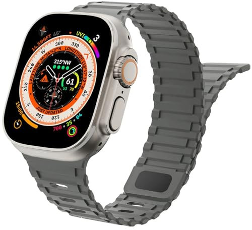 Correas Compatible con Correa Apple Watch 44mm 45mm Ultra 49mm 42mm 46mm, Correa iWatch 40mm 41mm 38mm Mujer/Hombre, Bracelet Silicona Magnetica Suave para Apple Watch Series 10 9 8 7 6 5 4 3 SE 2/1