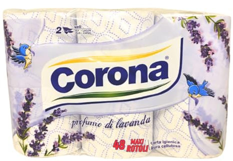 Carta Igienica 48 Rotoli - Profumata alla Lavanda - Doppio Velo, Pura Cellulosa, Morbidezza Superiore e Aroma Rilassante