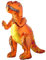 Folienballon 105cm Dinosaurier T- Rex braun/rot Luftballon Dino Party Dekoration Helium geeignet (Braun #01)