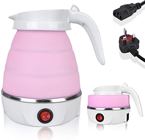 Vegena Foldable Electric Kettle, Collapsible Travel Kettle with Separable Power Cord for Outdoor Camping Hiking