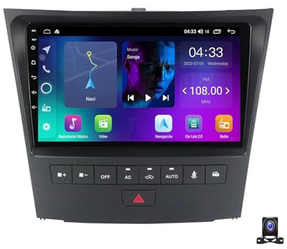 Doppel DIN Radio Mit Navi, 9 Zoll Touchscreen, 2 Din Autoradio MP5 Player Für Lexus GS300 350 400H 2004~2011 Unterstützt BT, Radio FM/RDS, DSP, Carplay/Auto, Lenkradsteuerung,4 core nf2 2g+32g