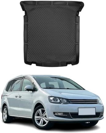 OMAC Kofferraumwanne für VW Sharan 2010-2021 TPE Schwarz | Kofferraummatte, Laderaumwanne, Allwetter, fahrzeugspezifisches Produkt, Antirutsch, 3D-Passform, wasserdicht