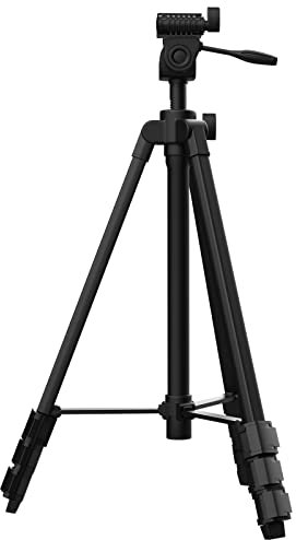 Xincere 137 cm Lightweight Aluminum Laser Level Tripod Stand with Bubble Level, Quick Release Plate with 1/4-20 Screw Mount for Laser Line Leveling Device
