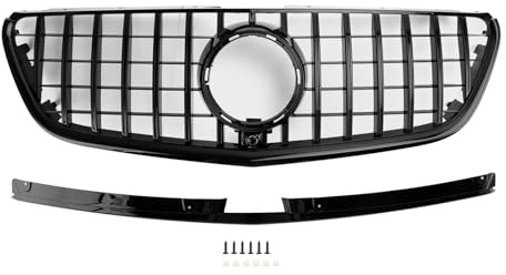 Areyourshop Gloss Black Front Bumper Grill Grille Fit für Mercedes Fit für Vito W447 201519 GT Stlye