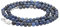 Lebensquelle Plus Edelstein Kugelkette + 925 Silber Verschluss | Ø 4mm Kugeln Karabinerverschluss 45cm lang | Hochwertige Kette (Dumortierit)