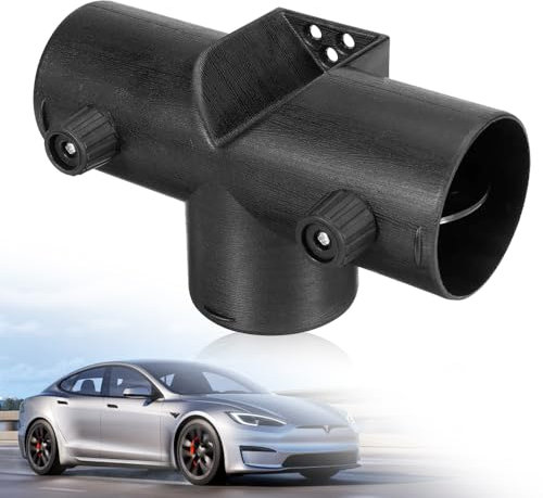 Riisoyu 75 mm Typ-T Kanalanschluss, T-FöRmiger Diesel Standheizung Zubehör T-Stück Dreiwege Lufterhitzer 3 Wege Auto Heizung Entlüftungskanal 3-Wege Lüftungskanal Heizungszubehör für Diesel Heizung