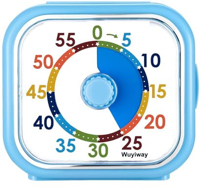 Temporizador visual Wuyiway de 4.2 pulgadas para niños, reloj de cuenta regresiva de 60 minutos para aula, oficina, cocina, herramientas de gestión del tiempo de escritorio, funcionamiento silencioso