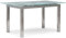 BOX FURNITURE Mesa de Comedor de Cristal y Acero, 140x85x75 cm, Extensible a 170 cm, con Mecanismo Automatizado