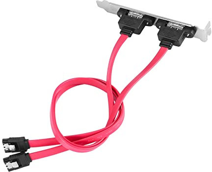 Stytpwra Stytpwra(R) Double Port SATA Serial Cable to ESATA Bracket Adapter Cable