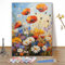 MEIYUDA Peinture par Numero Adulte, Inflorescence Fleur DIY Peinture à l'huile par Numéros sur Toile Artisanat avec Pinceaux Peintures Acryliques, Decoration Maison Cadeau 30x40cm(sans Cadre)