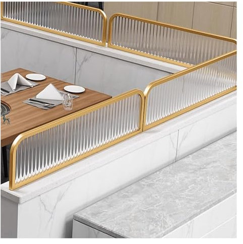Hot Pot Raumteiler aus Glas, Raumteiler mit erhöhten Streifen, dekorative Trennwände für Restaurants, 30 x 140 cm