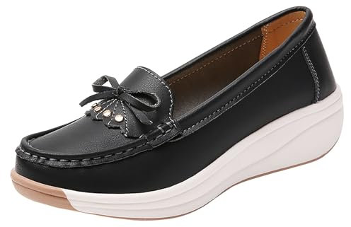 Donna Mocassini Scarpe Ballerine Basse Eleganti Casual Scarpe da Ballo con Punta Quadrata Primavera Friulane Mocassini Donna Balletto Matrimoni Sandali Comodi Feste Yoga Ginnastica Scarpe da Danza