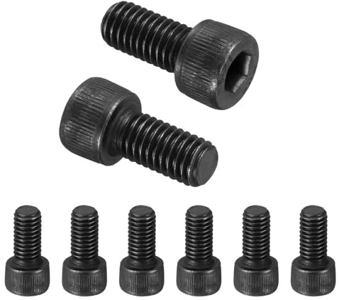 PATIKIL 25Pz M8 x 16 mm Viti a Testa Cilindrica con Esagono Incassato | 12.9 Acciaio Al Carbonio, Viti Brugola Kit Bulloni a Testa Esagonale Trattamento Nero Ossido, Filettatura Completa