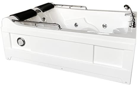 Baignoire Balnèo 2 Places Blanc Baignoire Rectangulaire 175 X 132 cm - Mimi