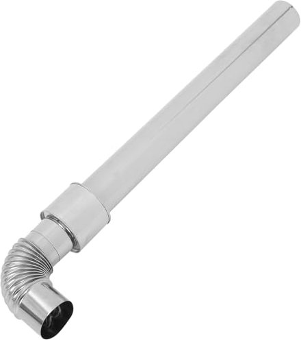 Vaguelly 1 Set Stainless Steel Chimney Flue Pipe with Elbow Tube Extension Connector for Wood Stove Fireplace Boiler Durable High Temperature Resistant Heating