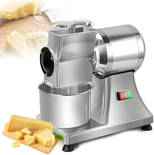 DPLXQPP Grattugia Formaggio Elettrica Commerciale 0.75cv,Tritatutto Multiuso per Grattugiare,Raspare E Macinare (Mandorle,Noci,Pane Secco),Facile da Pulire,Ideale per Ristoranti E Pizzerie