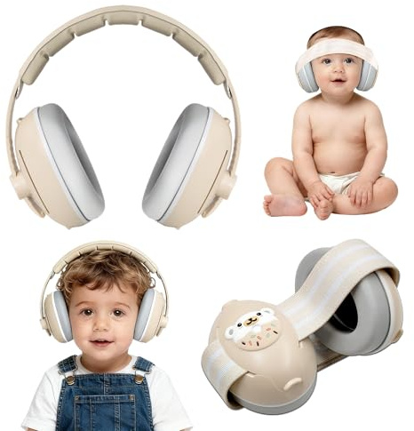 COEKI 2-in-1 Gehörschutz Baby, Baby Kopfhörer Lärmschutz für Babys 0-48 Monate, Lärmschutz kopfhörer kinder ideal für Schlafen, Reisen & Aktive Familien.
