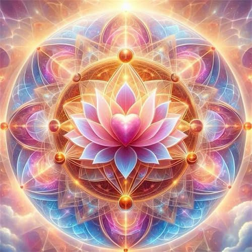 Puzzle 35 Teile,Mandala-Lotus Puzzle Für Erwachsene,Holzpuzzle Herausforderndes Geschicklichkeitsspiel Für Die Ganze Familie(12x12 cm)