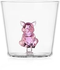 Ichendorf Milano Tumbler Schweinchen, Kollektion Animal Farm, 30 cl, Borosilikatglas, handgefertigt