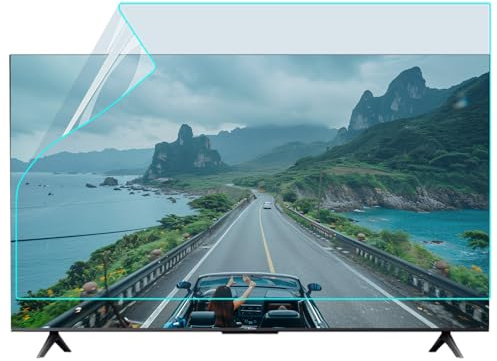 Generisch 55 Inch TV Screen Protector with Blue Light Filter, TV Anti-Glare Film, Anti-Glare Film, Dust-Repellent Protective Film (1211 x 682 mm)