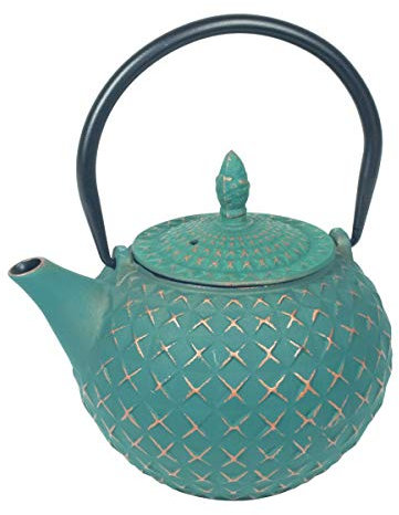 BY SIGRIS Signes Grimalt Teapot with Filter | Cast Iron Teapot, Volume: 0.85 liters - Green Color