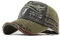 YULOONG Vintage Baumwolle Baseball Cap Fashion Washed Denim Retro Ausgefranste Kante Sonnenhut Bestickter Trucker Hut Klassische Sport Casual Cap Einstellbare Größe für Männer Frauen (A-Khaki)